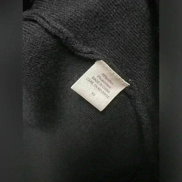 BURGESS TRAVEL COAT Black Open Front Cardigan XS - Picture 8 of 9